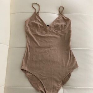 Nude ribbed bodysuit